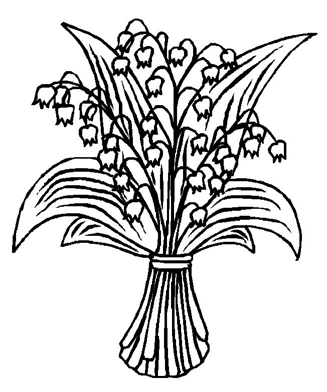 coloriage bouquet de muguet